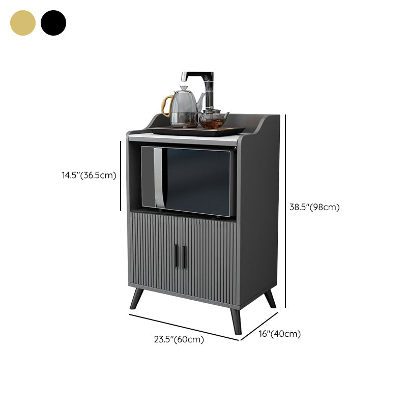 Glam Stone Top Sideboard Modern Indoor Dining Server with Cabinets for Kitchen Clearhalo 'buffet_sideboard' 'Buffets & Sideboards' 'furn' 'furn_buffet_sideboard' 'Furniture' 'Kitchen & Dining Furniture' 7212887