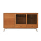 Moderno moderno mobile sideboard server in legno solido marrone con 2-disegno