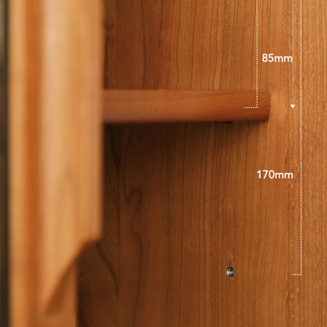 Moderno moderno mobile sideboard server in legno solido marrone con 2-disegno