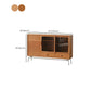 Moderno moderno mobile sideboard server in legno solido marrone con 2-disegno