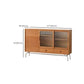 Moderno moderno mobile sideboard server in legno solido marrone con 2-disegno