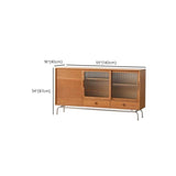 Moderno moderno mobile sideboard server in legno solido marrone con 2-disegno
