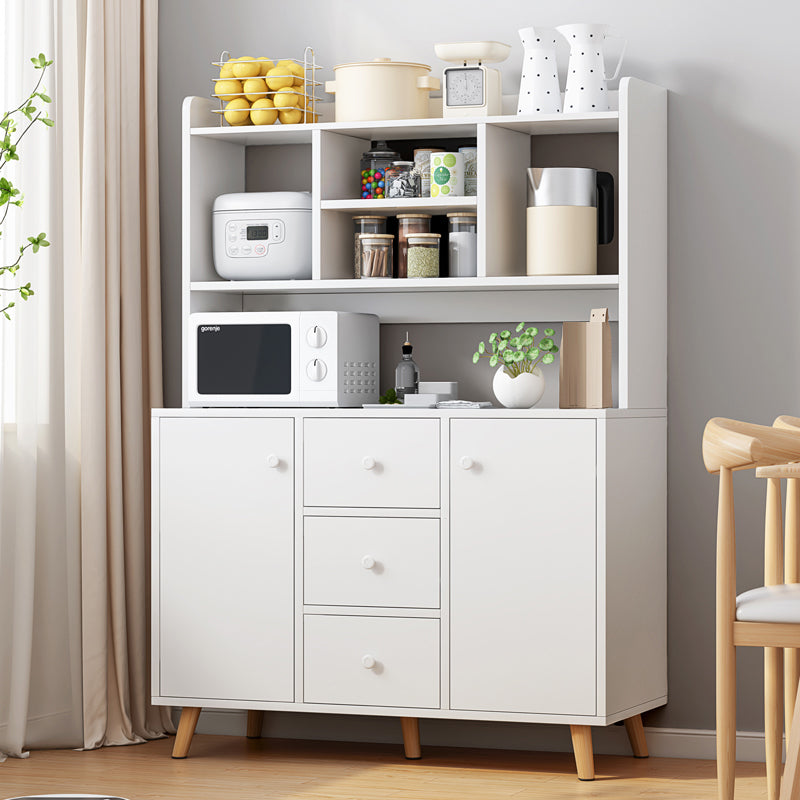 Modern Style Dining Server Engineered Wood Server with 3-Drawer Clearhalo 'buffet_sideboard' 'Buffets & Sideboards' 'furn' 'furn_buffet_sideboard' 'Furniture' 'Kitchen & Dining Furniture' 7212933