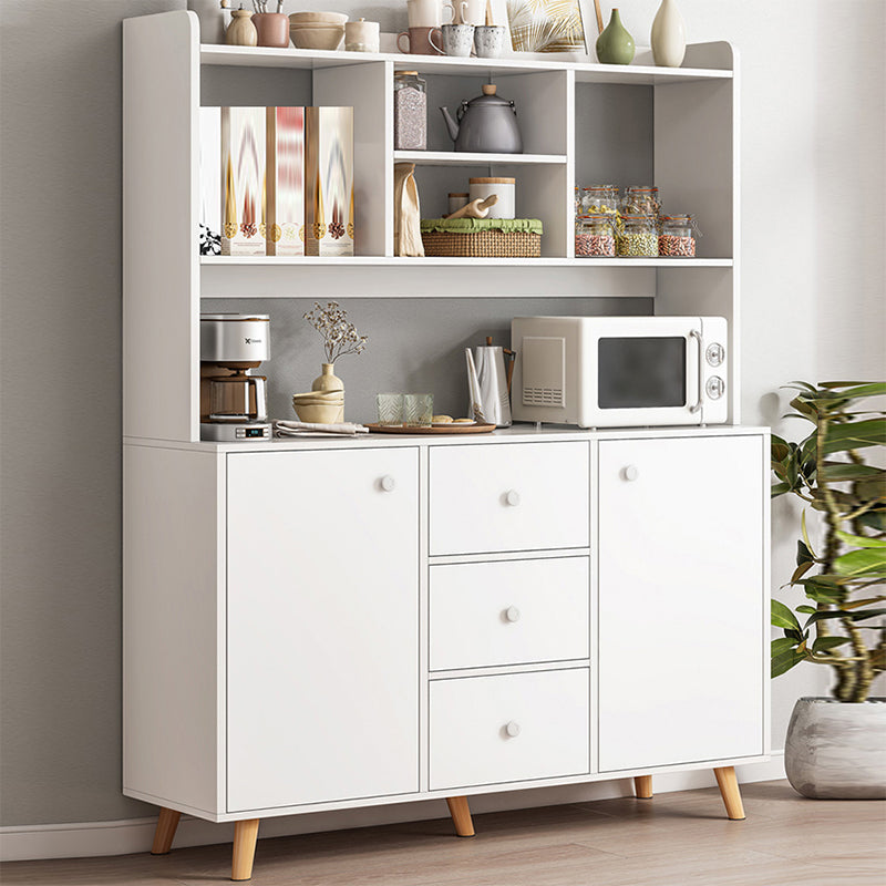 Modern Style Dining Server Engineered Wood Server with 3-Drawer 39"L x 12"W x 61"H White Clearhalo 'buffet_sideboard' 'Buffets & Sideboards' 'furn' 'furn_buffet_sideboard' 'Furniture' 'Kitchen & Dining Furniture' 7212935