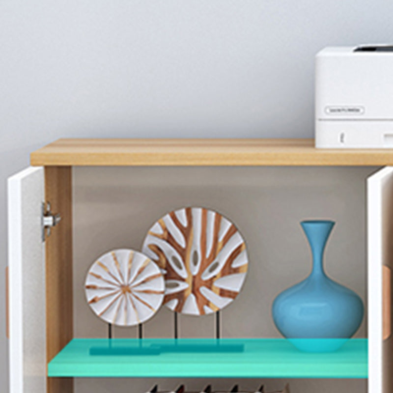 Abbandiera contemporanea mobile ingegnerizzato in legno per scaffalature regolabili