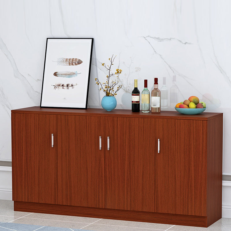 Der zeitgenössische Stil Sideboard Brown Engineered Wood Server mit einstellbaren Regalen