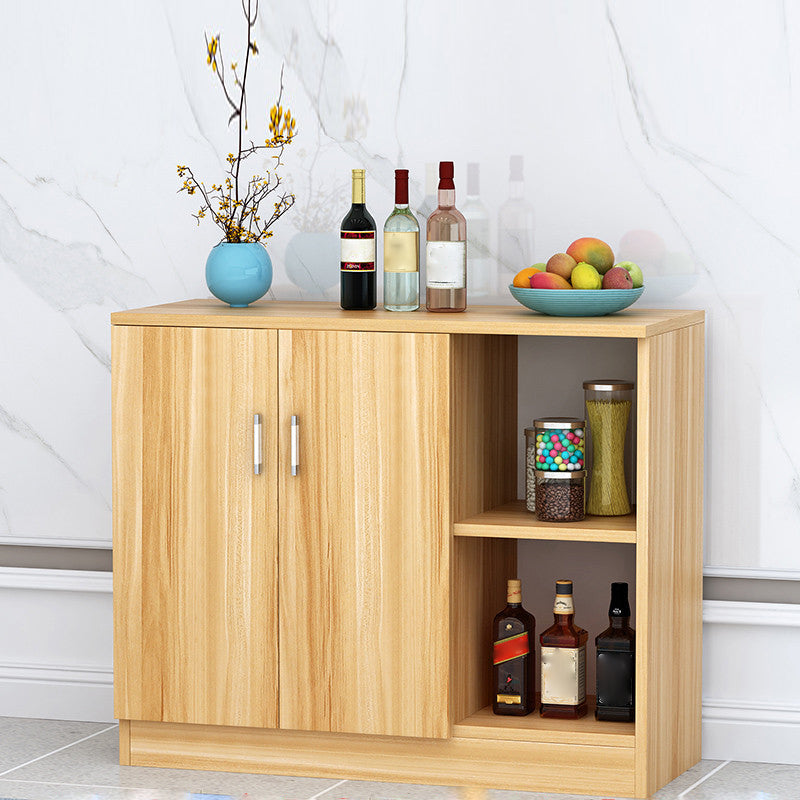 Der zeitgenössische Stil Sideboard Brown Engineered Wood Server mit einstellbaren Regalen