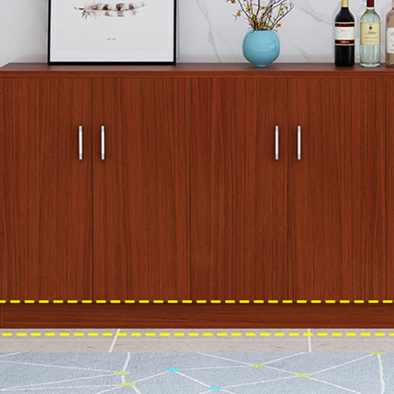 Der zeitgenössische Stil Sideboard Brown Engineered Wood Server mit einstellbaren Regalen