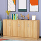 Der zeitgenössische Stil Sideboard Brown Engineered Wood Server mit einstellbaren Regalen