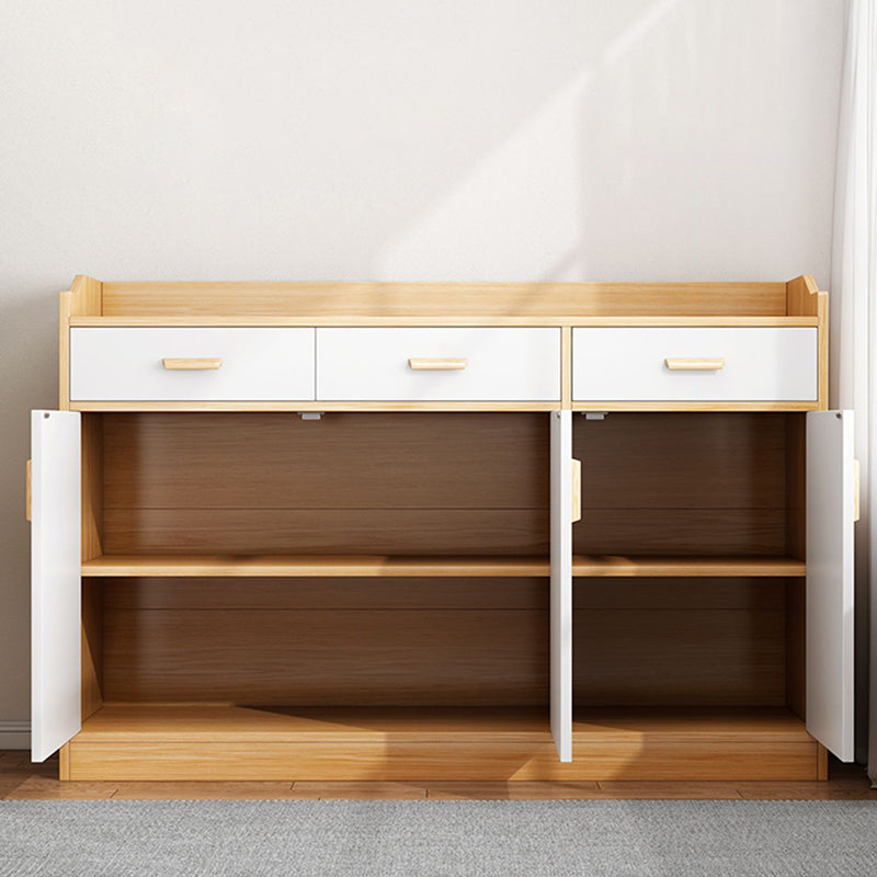 Server da pranzo in stile moderno ingegnerizzato in legno con cassetti e archiviazione