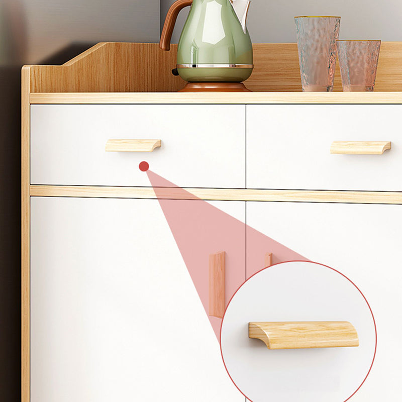 Server da pranzo in stile moderno ingegnerizzato in legno con cassetti e archiviazione