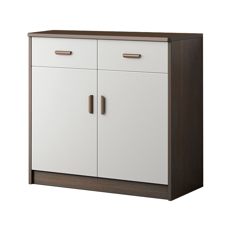 Modern Style Dining Server Engineered Wood Living Room Server with Doors 31"L x 14"W x 35"H Brown Clearhalo 'buffet_sideboard' 'Buffets & Sideboards' 'furn' 'furn_buffet_sideboard' 'Furniture' 'Kitchen & Dining Furniture' 7213176