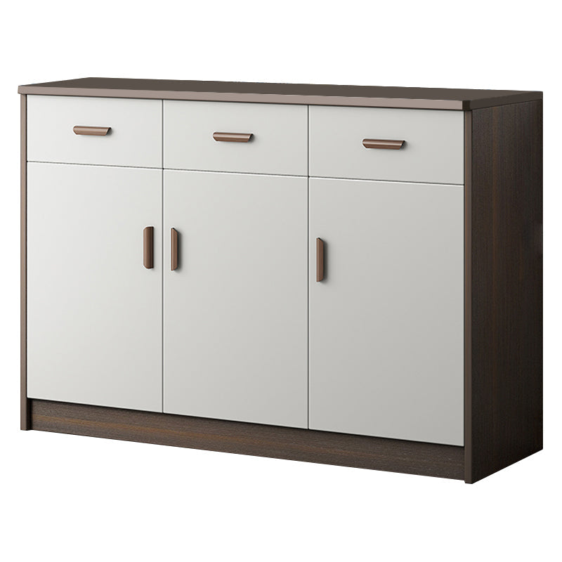 Modern Style Dining Server Engineered Wood Living Room Server with Doors 47"L x 14"W x 35"H Brown Clearhalo 'buffet_sideboard' 'Buffets & Sideboards' 'furn' 'furn_buffet_sideboard' 'Furniture' 'Kitchen & Dining Furniture' 7213180
