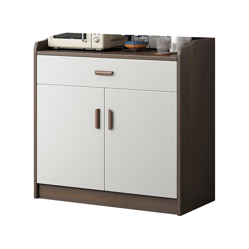 Modern Style Dining Server Engineered Wood Living Room Server with Doors 25"L x 14"W x 31"H Brown Clearhalo 'buffet_sideboard' 'Buffets & Sideboards' 'furn' 'furn_buffet_sideboard' 'Furniture' 'Kitchen & Dining Furniture' 7213184