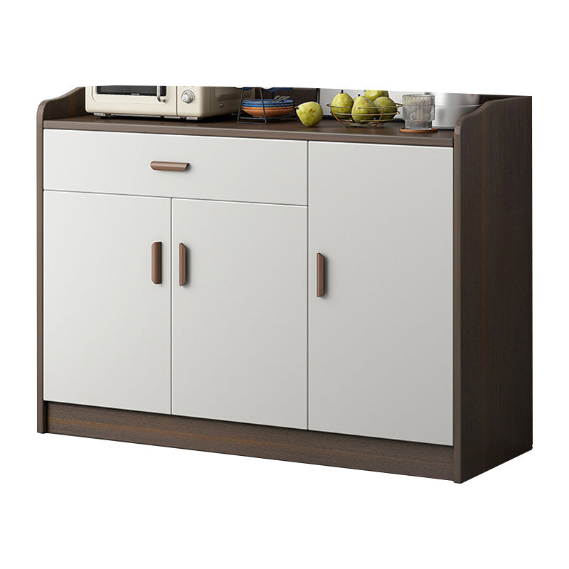 Modern Style Dining Server Engineered Wood Living Room Server with Doors 40.6"L x 13.8"W x 31.5"H Brown Clearhalo 'buffet_sideboard' 'Buffets & Sideboards' 'furn' 'furn_buffet_sideboard' 'Furniture' 'Kitchen & Dining Furniture' 7213188