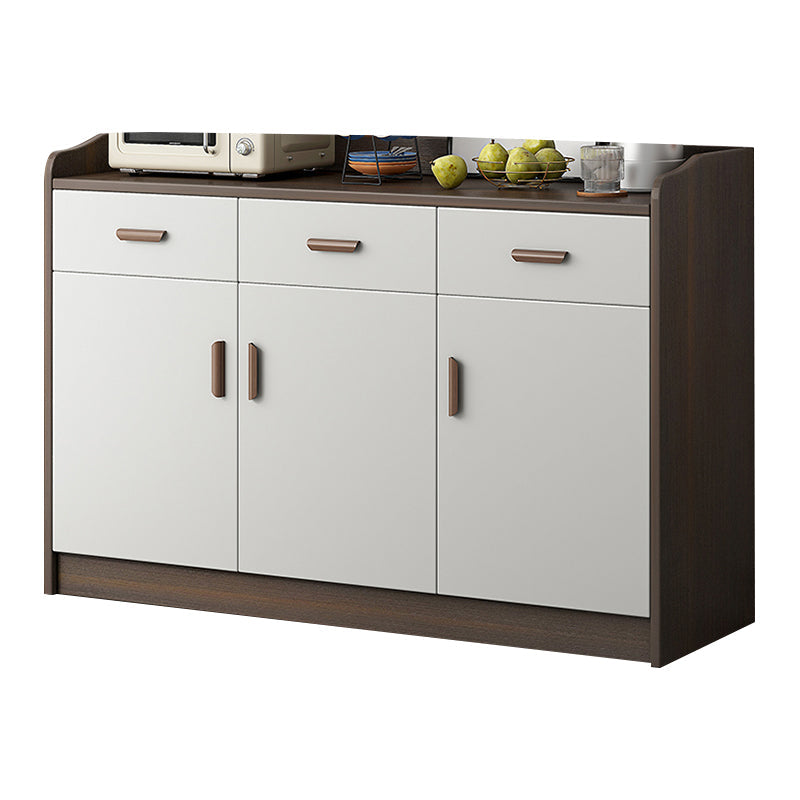 Modern Style Dining Server Engineered Wood Living Room Server with Doors 48"L x 14"W x 31"H Brown Clearhalo 'buffet_sideboard' 'Buffets & Sideboards' 'furn' 'furn_buffet_sideboard' 'Furniture' 'Kitchen & Dining Furniture' 7213189