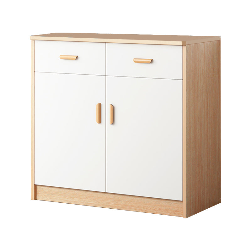 Modern Style Dining Server Engineered Wood Living Room Server with Doors 31"L x 14"W x 35"H Natural Clearhalo 'buffet_sideboard' 'Buffets & Sideboards' 'furn' 'furn_buffet_sideboard' 'Furniture' 'Kitchen & Dining Furniture' 7213191