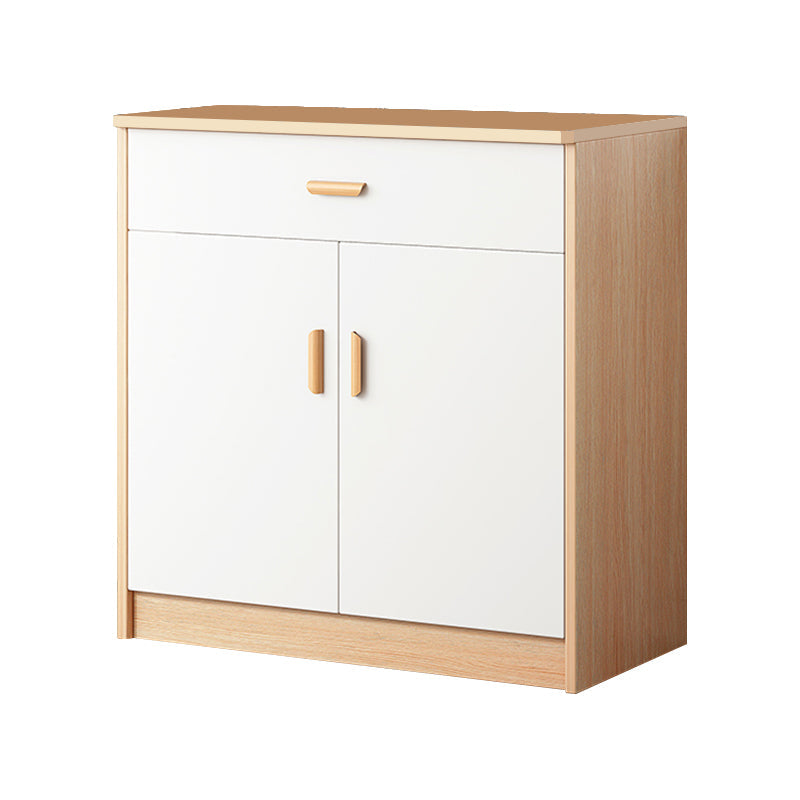 Modern Style Dining Server Engineered Wood Living Room Server with Doors 24"L x 14"W x 35"H Natural Clearhalo 'buffet_sideboard' 'Buffets & Sideboards' 'furn' 'furn_buffet_sideboard' 'Furniture' 'Kitchen & Dining Furniture' 7213194