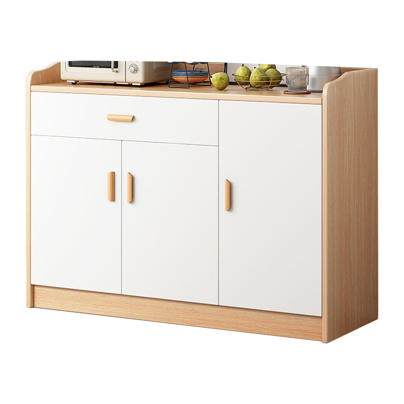 Modern Style Dining Server Engineered Wood Living Room Server with Doors 40.6"L x 13.8"W x 31.5"H Natural Clearhalo 'buffet_sideboard' 'Buffets & Sideboards' 'furn' 'furn_buffet_sideboard' 'Furniture' 'Kitchen & Dining Furniture' 7213197