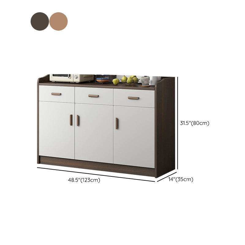 Modern Style Dining Server Engineered Wood Living Room Server with Doors Clearhalo 'buffet_sideboard' 'Buffets & Sideboards' 'furn' 'furn_buffet_sideboard' 'Furniture' 'Kitchen & Dining Furniture' 7213202