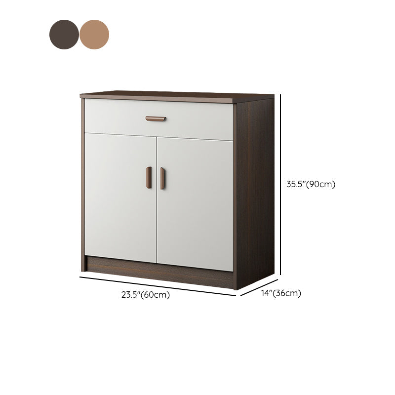 Modern Style Dining Server Engineered Wood Living Room Server with Doors Clearhalo 'buffet_sideboard' 'Buffets & Sideboards' 'furn' 'furn_buffet_sideboard' 'Furniture' 'Kitchen & Dining Furniture' 7213203