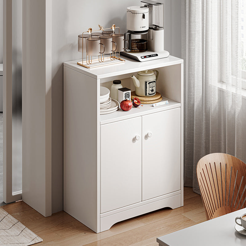 Contemporary Style Server Engineered Wood Side Board for Living Room 20"L x 12"W x 32"H White 1 Clearhalo 'buffet_sideboard' 'Buffets & Sideboards' 'furn' 'furn_buffet_sideboard' 'Furniture' 'Kitchen & Dining Furniture' 7213207