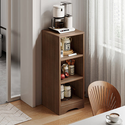 Contemporary Style Server Engineered Wood Side Board for Living Room 12"L x 12"W x 32"H Brown 3 Clearhalo 'buffet_sideboard' 'Buffets & Sideboards' 'furn' 'furn_buffet_sideboard' 'Furniture' 'Kitchen & Dining Furniture' 7213211