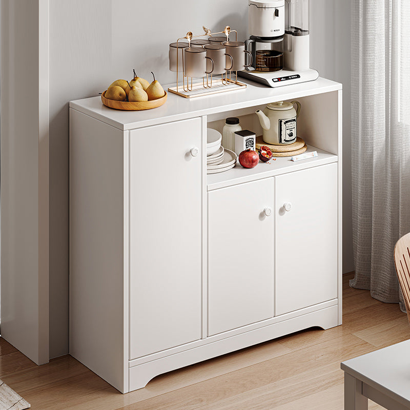 Contemporary Style Server Engineered Wood Side Board for Living Room 31.5"L x 11.8"W x 31.9"H White 1 Clearhalo 'buffet_sideboard' 'Buffets & Sideboards' 'furn' 'furn_buffet_sideboard' 'Furniture' 'Kitchen & Dining Furniture' 7213212