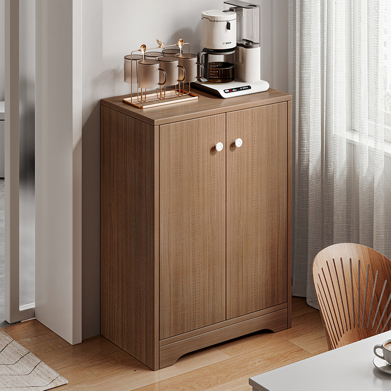 Contemporary Style Server Engineered Wood Side Board for Living Room 20"L x 12"W x 32"H Brown Shelf Not Included Clearhalo 'buffet_sideboard' 'Buffets & Sideboards' 'furn' 'furn_buffet_sideboard' 'Furniture' 'Kitchen & Dining Furniture' 7213215