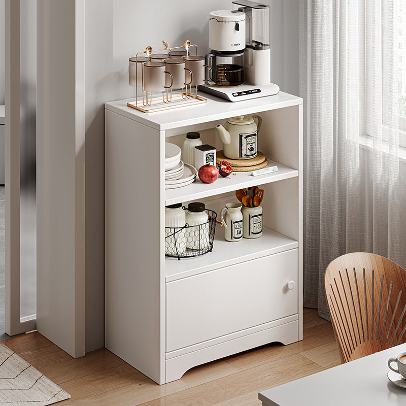 Contemporary Style Server Engineered Wood Side Board for Living Room 20"L x 12"W x 32"H White 2 Clearhalo 'buffet_sideboard' 'Buffets & Sideboards' 'furn' 'furn_buffet_sideboard' 'Furniture' 'Kitchen & Dining Furniture' 7213219