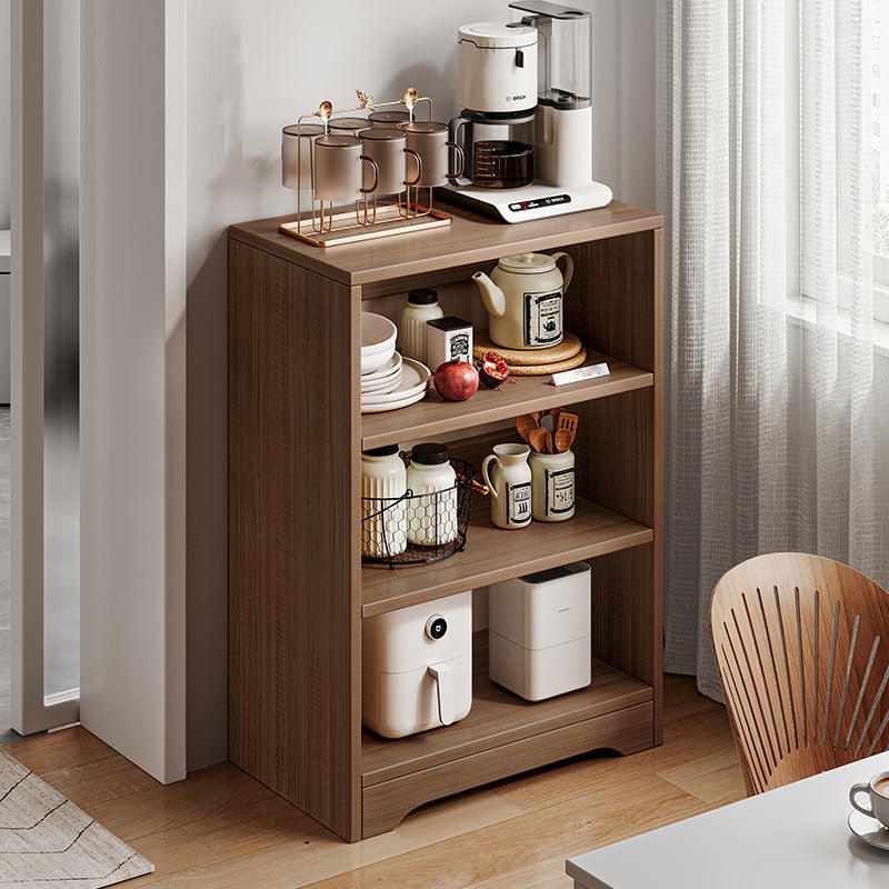 Contemporary Style Server Engineered Wood Side Board for Living Room 20"L x 12"W x 32"H Brown 3 Clearhalo 'buffet_sideboard' 'Buffets & Sideboards' 'furn' 'furn_buffet_sideboard' 'Furniture' 'Kitchen & Dining Furniture' 7213223