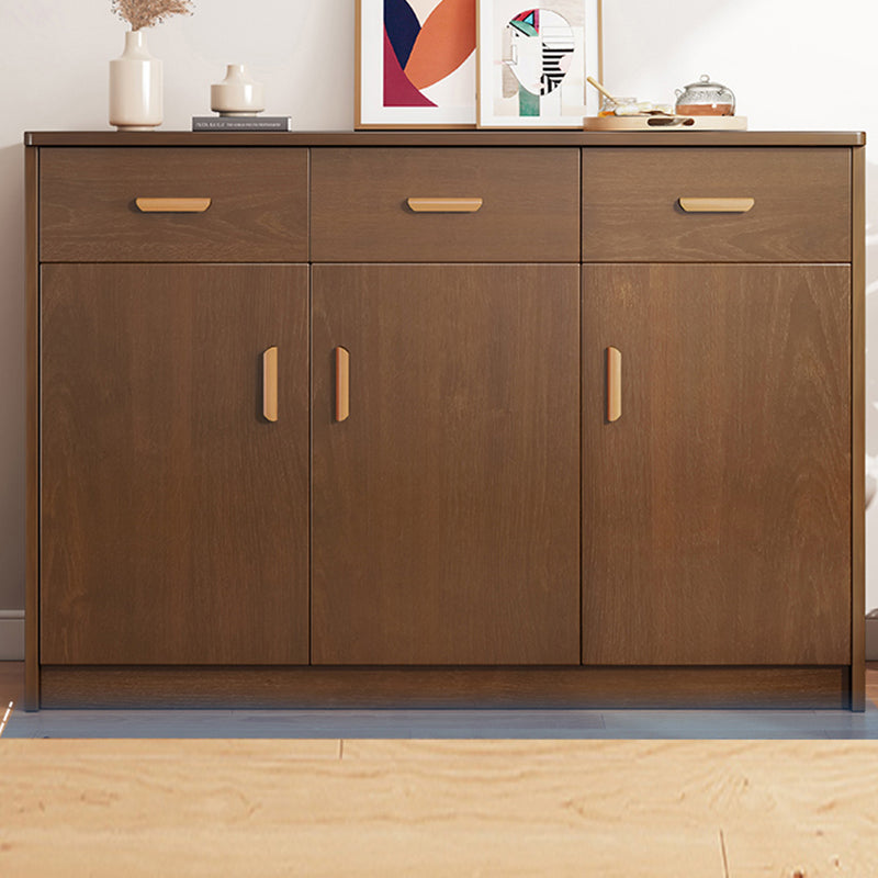 Server di pranzo in stile contemporaneo marrone server ingegnerizzato con porte