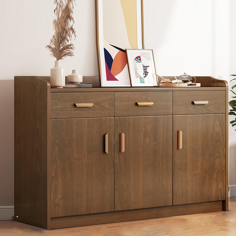 Server di pranzo in stile contemporaneo marrone server ingegnerizzato con porte