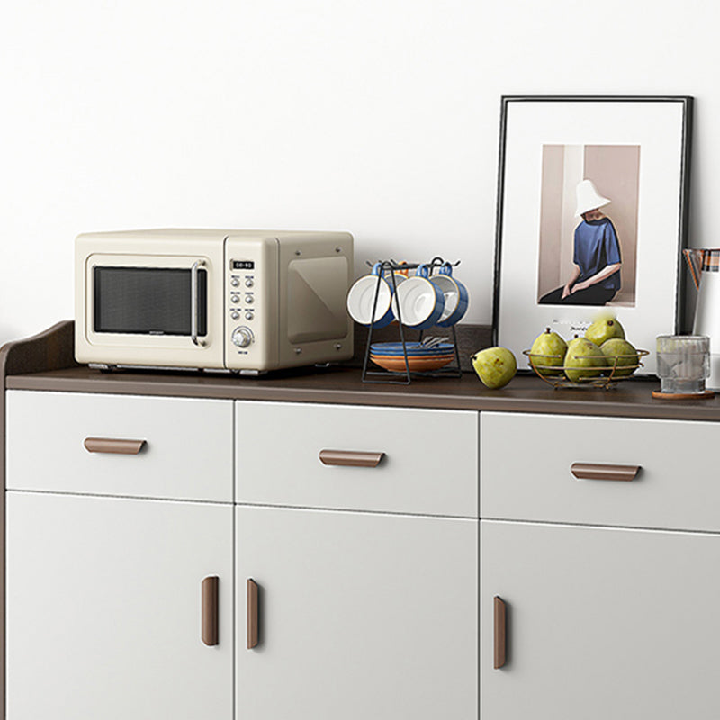 Server in stile contemporaneo ingegnerizzato il server di pranzo in legno con cassetto e archiviazione