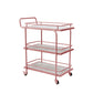 Modern Style Open Storage Kitchen Trolley Rectangular Dining Room Prep Table