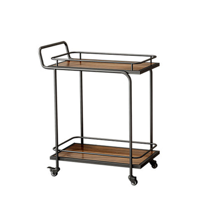Modern Style Open Storage Kitchen Trolley Rectangular Dining Room Prep Table