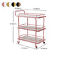 Modern Style Open Storage Kitchen Trolley Rectangular Dining Room Prep Table