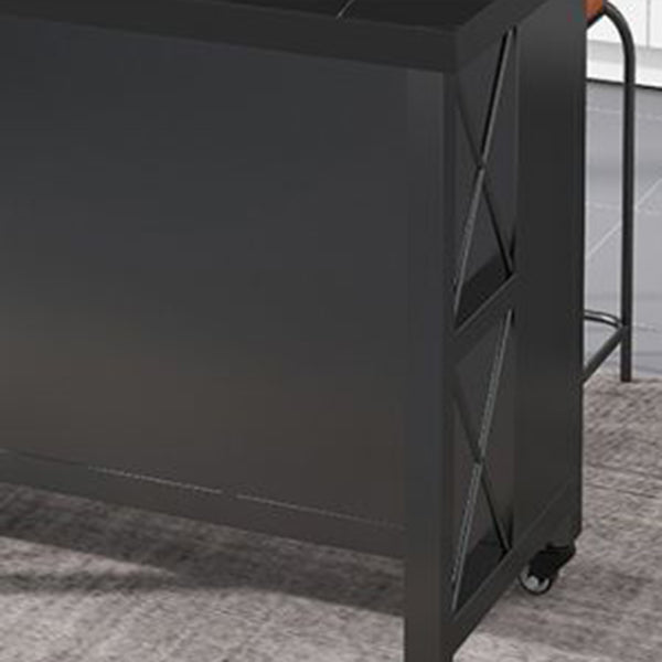 Table de préparation en marbre à île à manger simple moderne avec tiroir