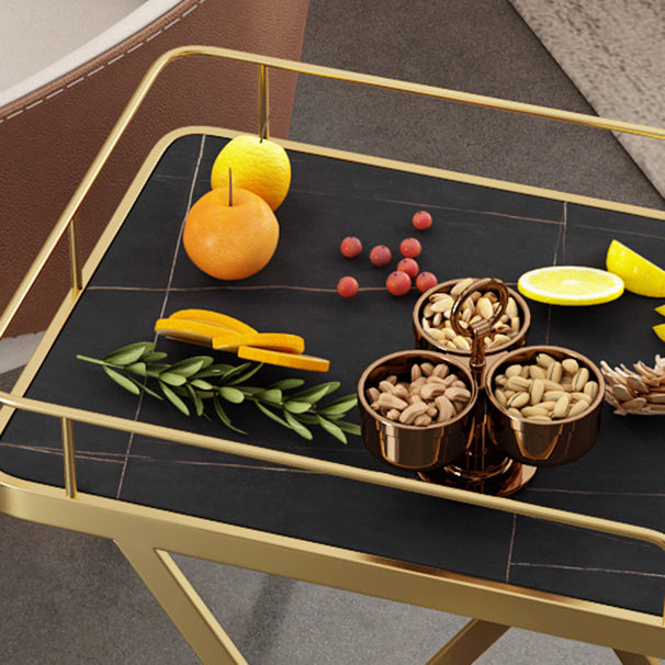 モダンなダイニングルーム準備テーブルローリングオープンシェルフキッチントロリー