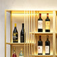 Modern Simple Floor Wine Rack Golden Wine Bottle Rack for Kitchen Clearhalo 'furn' 'furn_wine_racks' 'Furniture' 'Kitchen & Dining Furniture' 'Wine Racks' 'wine_racks' 7213484