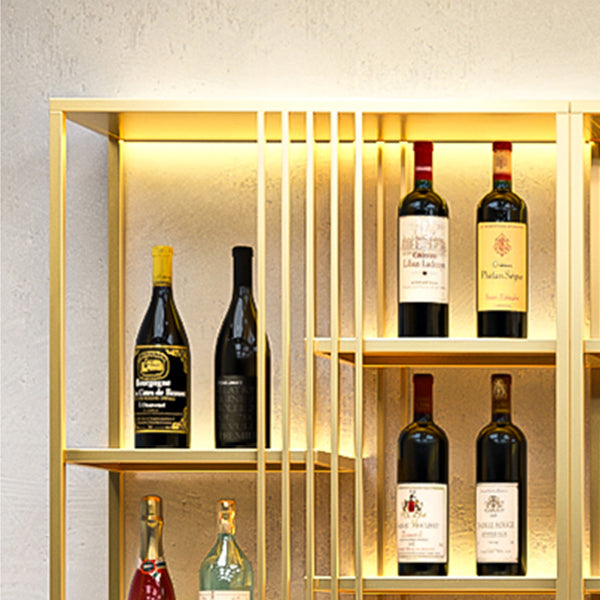 Modern Simple Floor Wine Rack Golden Wine Bottle Rack for Kitchen Clearhalo 'furn' 'furn_wine_racks' 'Furniture' 'Kitchen & Dining Furniture' 'Wine Racks' 'wine_racks' 7213484