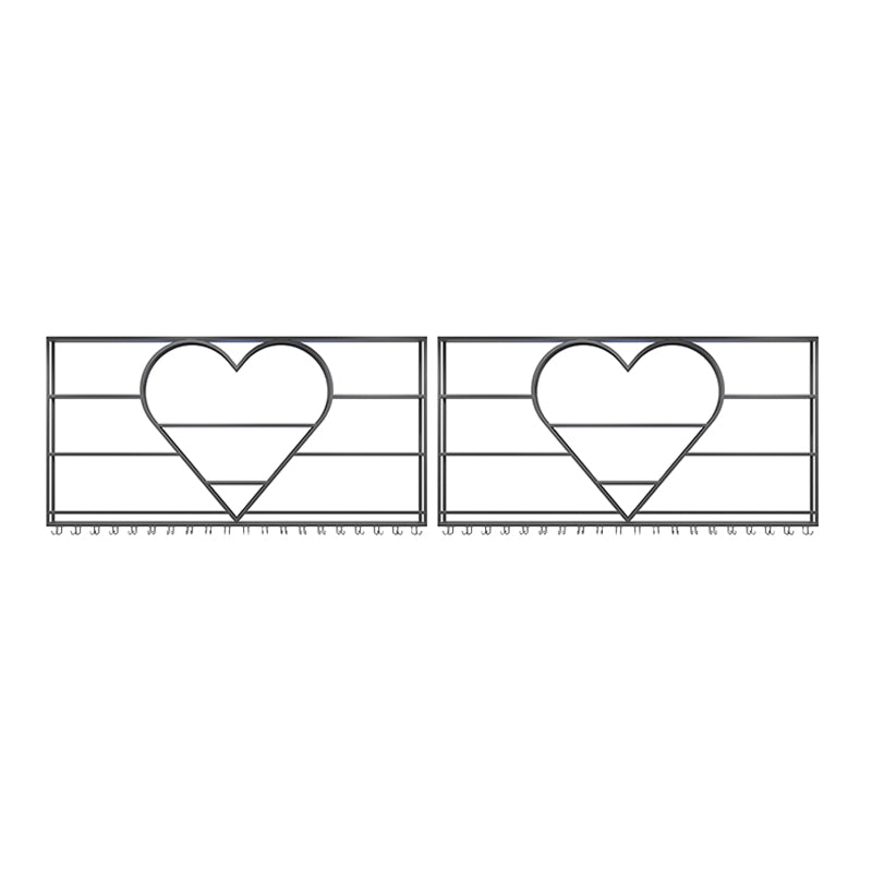 Moderne ijzeren wijnfles en glazen rekwand gemonteerd wijnrek ronde