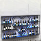 Modern Iron Wine Bottle & Glass Rack Wall Mounted Wine Rack Round