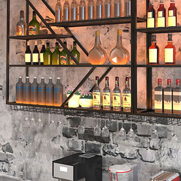 Modern Simple Wine Rack Iron Shelf Wall Mounted Wine Rack for Bar Clearhalo 'furn' 'furn_wine_racks' 'Furniture' 'Kitchen & Dining Furniture' 'Wine Racks' 'wine_racks' 7213520