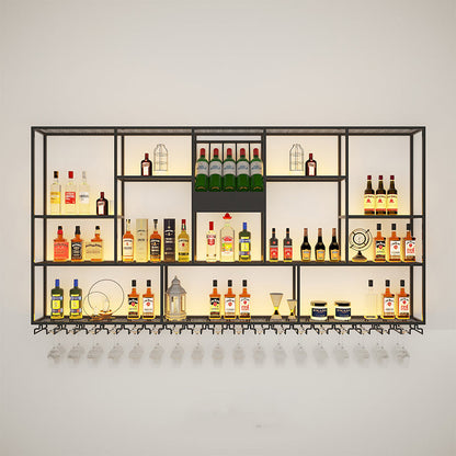 Modern Style Wine Rack Kitchen Metal Wall Mounted Wine Holder Rack
