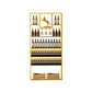 Floor Wine Rack Modern Metal Wine Bottle & Glass Rack for Dining Room