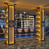 Modern Simple Floor Wine Rack Rectangle Shape Wine Bottle Rack for Dining Room