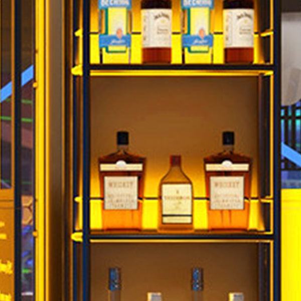 Modern Simple Floor Wine Rack Rectangle Shape Wine Bottle Rack for Dining Room