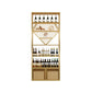 Iron Floor Bottle Wine Rack Contemporary Wine Holder with Storage Shelves