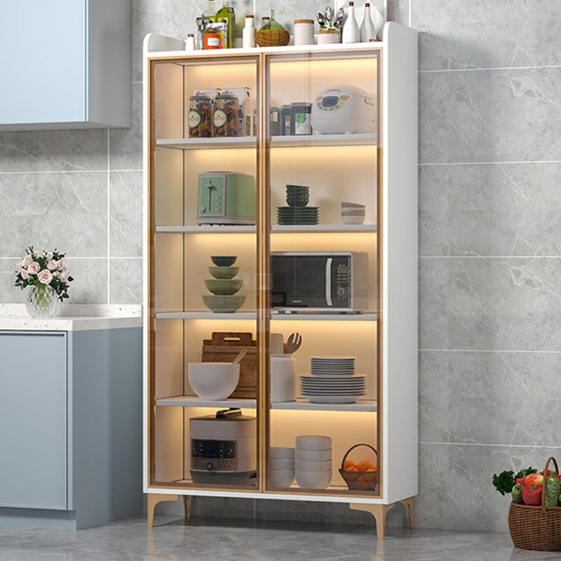 Server per pranzo contemporaneo ingegnerizzato il server di legno 2 porte senza luce